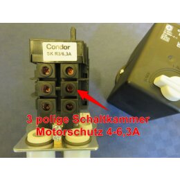 CONDOR Druckschalter MDR3/11 8-10bar mit Motorschutz 4-6,3A + Entlastungsventil