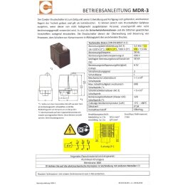CONDOR Druckschalter MDR3/11 8-10bar mit Motorschutz 6,3-10A + Entlastungsventil