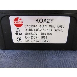 KEDU Motorstarter KOA2Y ersetzt DKLD DZ08-2, 1~ bis 3kW, für Kreissäge o.ä. 230V