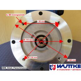 Elektromotor Drehstrom 1,5kW S6 1500/min Welle 24mm 90S B14(160mmFlansch)