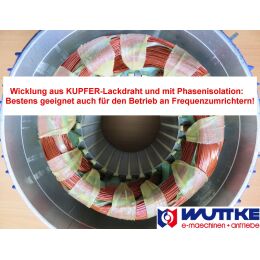 Elektromotor Drehstrom 5,5kW S6 1500/min Welle 28mm 100L prog. B14(160mm Flansch)