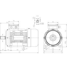 EMK Elektromotor Drehstrom 1,1kW 1000/min Welle 24mm 90L B3 (Fuß), IE3