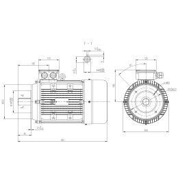 EMK Elektromotor Drehstrom 7,5 kW 1500/min Welle 38mm 132M B14(200mm Flansch) IE3