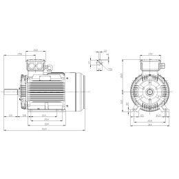 EMK Elektromotor Drehstrom 15kW 1500/min Welle 42mm 160L B3(Fuß) IE3