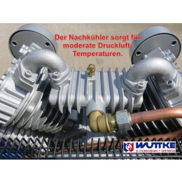 REMEZA Kompressor 1400l/min 4 Zyl. 7,5kW 400V 10bar 500l Beh&auml;lter, Direktstart