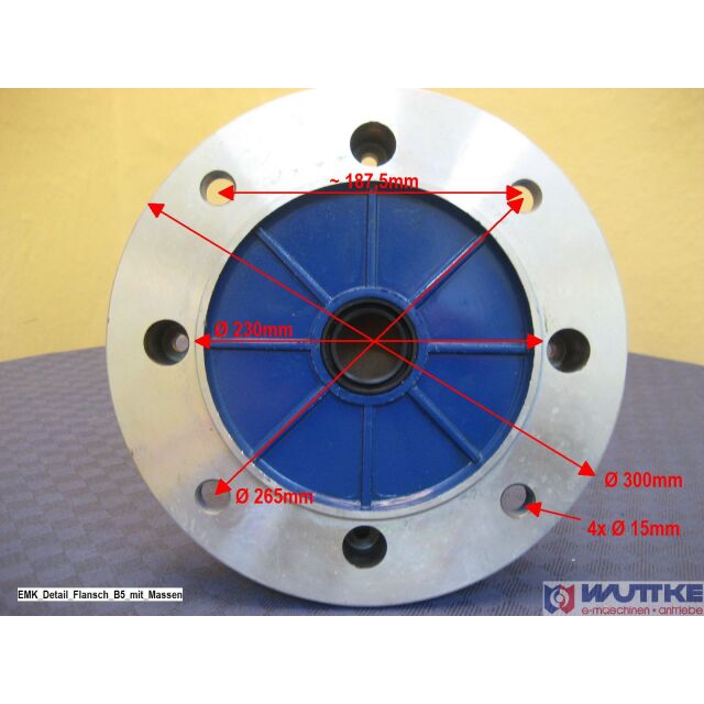 Flanschlagerschild B5 300mm für ABM-D132...