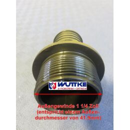 Schlauchtülle Kunststoff Außengewinde AG 1 1/4 Zoll BSP - 1 Zoll Tülle (25mm)