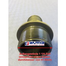 Schlaucht&uuml;lle Kunststoff Au&szlig;engewinde AG 1 1/4 Zoll BSP- 1 1/4 Zoll T&uuml;lle (32mm)