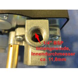 CONDOR Druckschalter MDR3/16 11-14bar mit Motorschutz 6,3-10A + Entlastungsventil