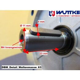 Elektromotor Drehstrom 0,25kW S3 1500/min Welle 11mm 63 B3(Fu&szlig;)