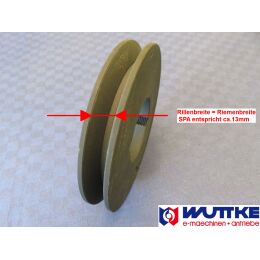 Keilriemenscheibe 1-rillig SPA/A13 DW100mm, DA105,5mm mit TL-Buchse 24mm Bohrung