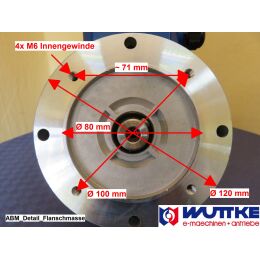 Elektromotor Drehstrom 0,25kWS3 1500/min Welle11mm 63 B34(120mm Flansch+Fuß)
