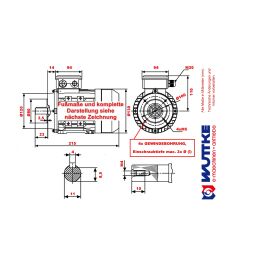 Elektromotor Drehstrom 0,25kWS3 1500/min Welle11mm 63 B34(120mm Flansch+Fuß)