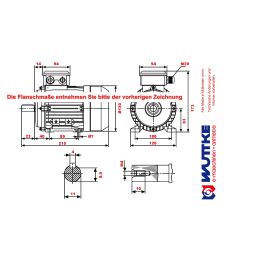 Elektromotor Drehstrom 0,37kWS6 1500/min Welle11mm 63 B34(90mm Flansch+Fuß)