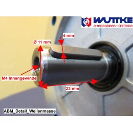 Elektromotor Drehstrom 0,25kWS3 1500/min Welle11mm 63 B34(90mm Flansch+Fuß)