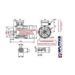 Elektromotor Drehstrom 0,25kWS3 1500/min Welle11mm 63 B34(90mm Flansch+Fuß)