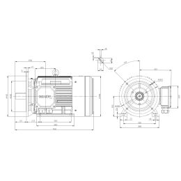 EMK Elektromotor Drehstrom 30kW 3000/min Welle 55mm 200L B35(Fuß+Flansch) IE3-KR