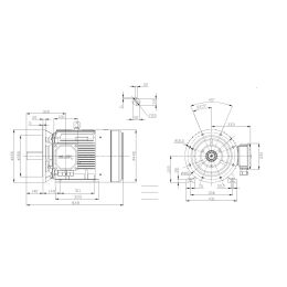 EMK Elektromotor Drehstrom 45kW 3000/min Welle 55mm 225M B35(Fuß+Flansch) IE3-KR