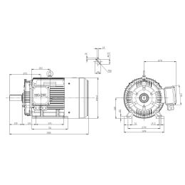 EMK Elektromotor Drehstrom 22kW 3000/min Welle 48mm 180M B3(Fuß) IE3-KR