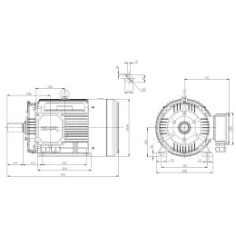 EMK Elektromotor Drehstrom 37kW 3000/min Welle 55mm 200L B3(Fuß) IE3-KR