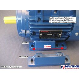 EMK Elektromotor Drehstrom 4kW 1000/min Welle 38mm 132M B3(Fuß) IE3