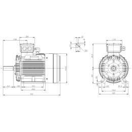 EMK Elektromotor Drehstrom 11kW 1500/min Welle 42mm 160M B3(Fuß) IE3-KU