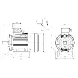 EMK Elektromotor Drehstrom 22kW 3000/min Welle 48mm 180M B3(Fuß) IE3-KU
