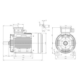EMK Elektromotor Drehstrom 37kW 3000/min Welle 55mm 200L B3(Fuß) IE3-KU