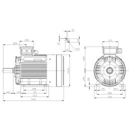 EMK Elektromotor Drehstrom 45kW 3000/min Welle 55mm 225M B3(Fuß) IE3-KU