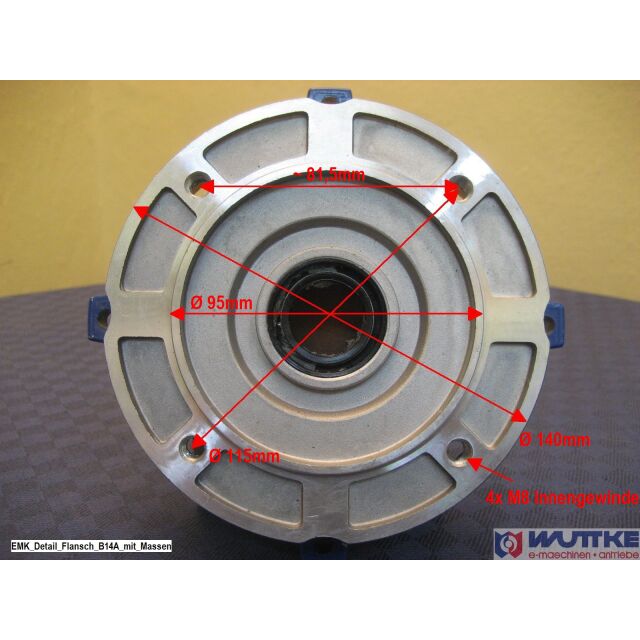 EMK Flanschlagerschild B14 140mm für KTP3A90...