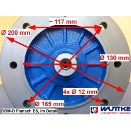 DWEMA Elektromotor Drehstrom 1,1kW 1500/min Welle 19mm 80 B35(Fuß+Flansch) IE3 prog.