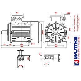 DWEMA Elektromotor Drehstrom 1,5kW 3000/min Welle 19mm 80 B3(Fuß) IE3 prog.