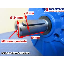 DWEMA Elektromotor Drehstrom 3kW 3000/min Welle 24mm 90L B3(Fuß) IE3 prog.