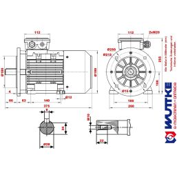 DWEMA Elektromotor Drehstrom 3kW 1500/min Welle 28mm 100L B35(Fuß+Flansch) IE3