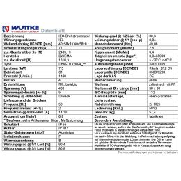 DWEMA Elektromotor Drehstrom 7,5kW 1500/min Welle 38mm 132M B3(Fuß) IE3
