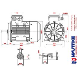 DWEMA Elektromotor Drehstrom 11kW 3000/min Welle 38mm 132M B3(Fuß) IE3 prog.