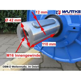 DWEMA Elektromotor Drehstrom 11kW 1500/min Welle 42mm 160M B3(Fuß) IE3