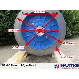 DWEMA Elektromotor Drehstrom 11kW 1500/min Welle 42mm 160M B35(Fuß+Flansch) IE3