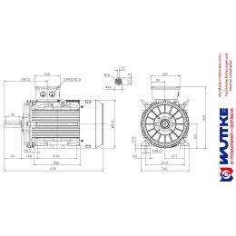 DWEMA Elektromotor Drehstrom 15kW 1500/min Welle 42mm 160L B3(Fuß) IE3