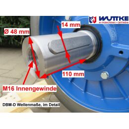 DWEMA Elektromotor Drehstrom 22kW 1500/min Welle 48mm 180L B35(Fuß+Flansch) IE3