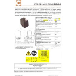 CONDOR Druckschalter MDR3, passt zu PREBENA 10bar...